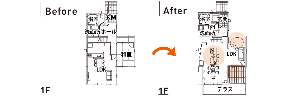 施工事例1F 間取り図